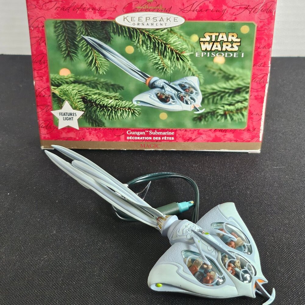 2000 Hallmark Star Wars Episode 1 Gungan Submarine Ornament Original Box